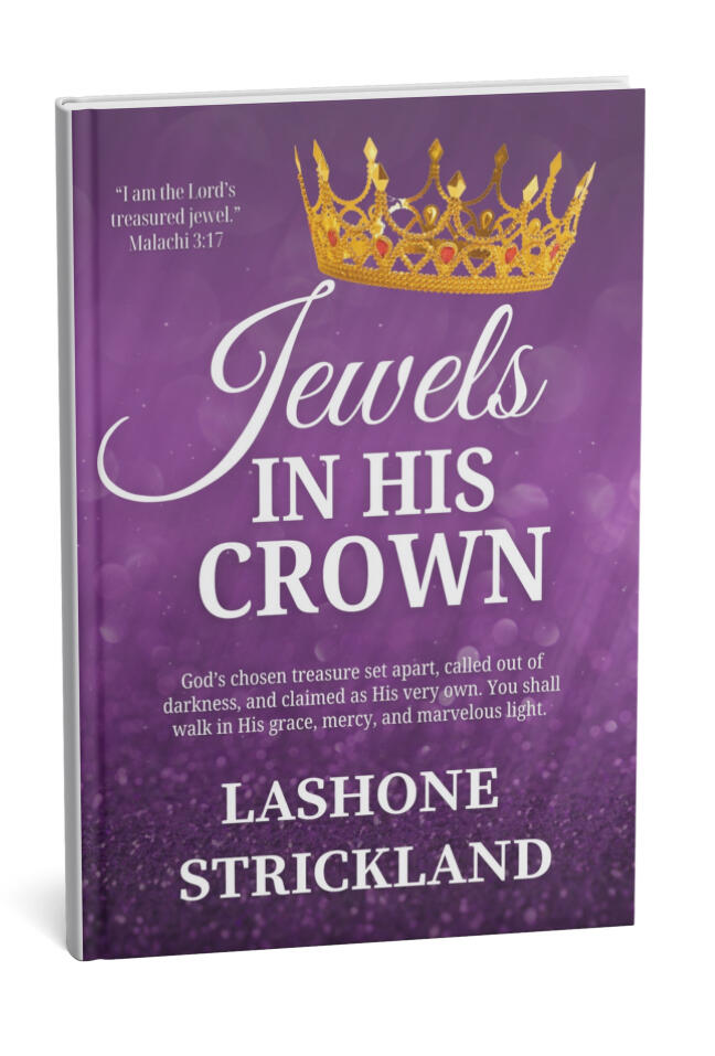 Jewels in His Crown Book Mockup color splash image of Lashone Strickland